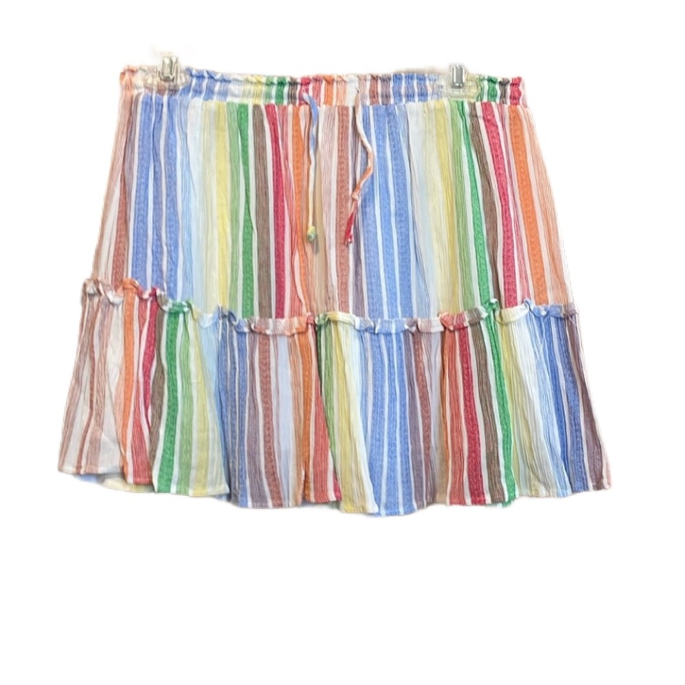 Trend notes multicolor ruffle lined skirt size large